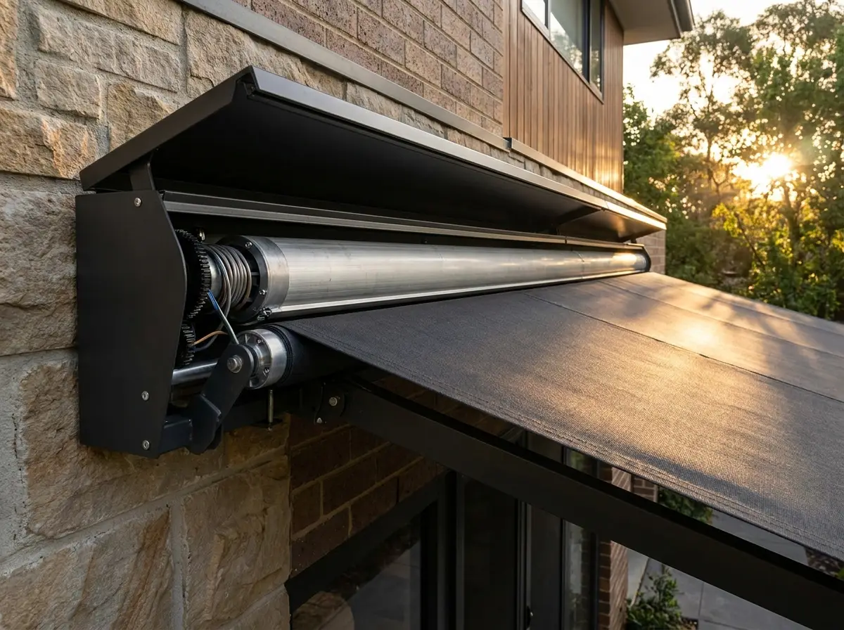 Folding-Arm Awnings fitted in a Broadacres home