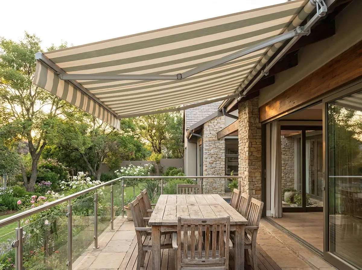 Folding-Arm Awnings fitted in a Broadacres home